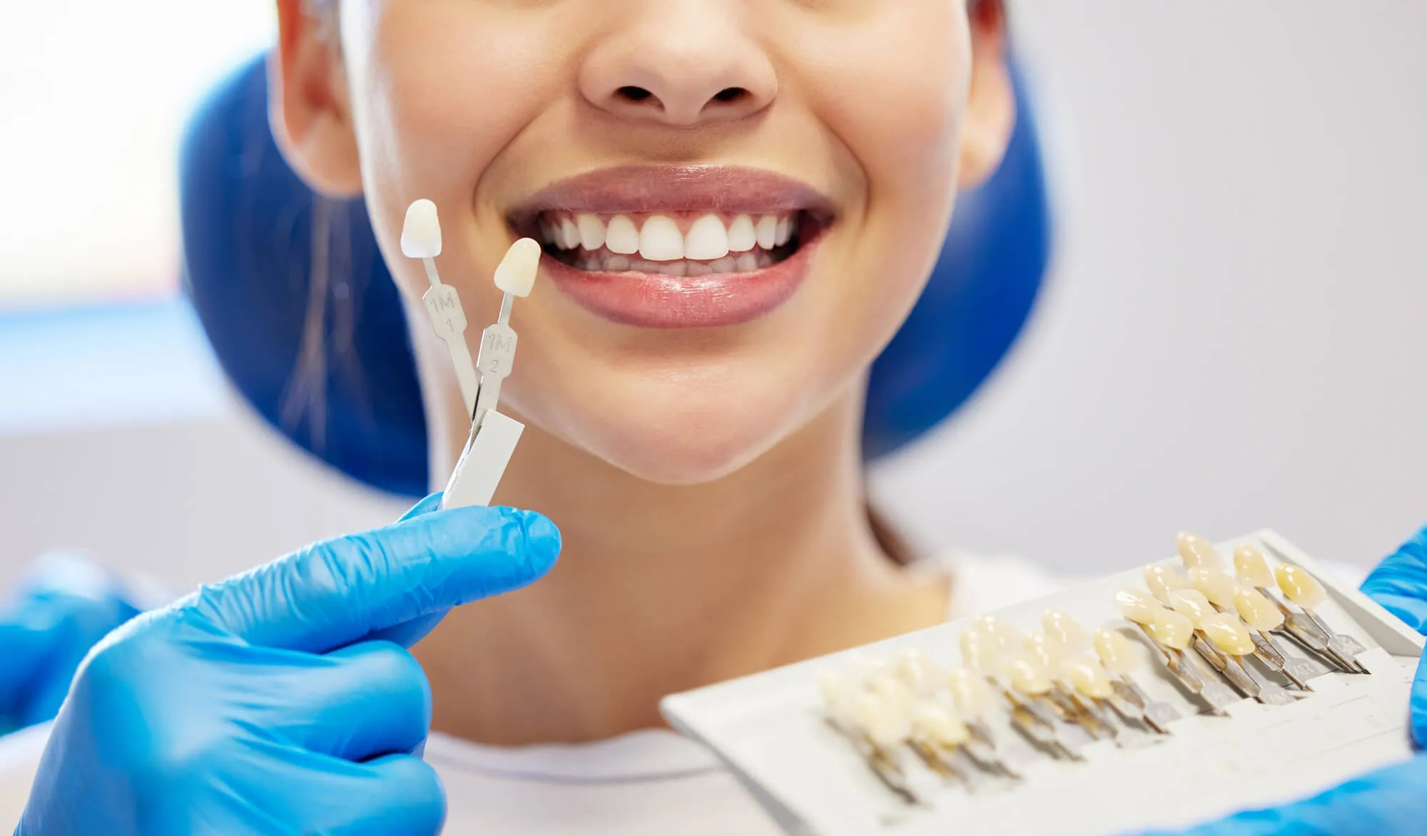 woman about to get a new smile with porcelain veneers Arkansas