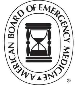 American Board of Emergency Medicine logo.