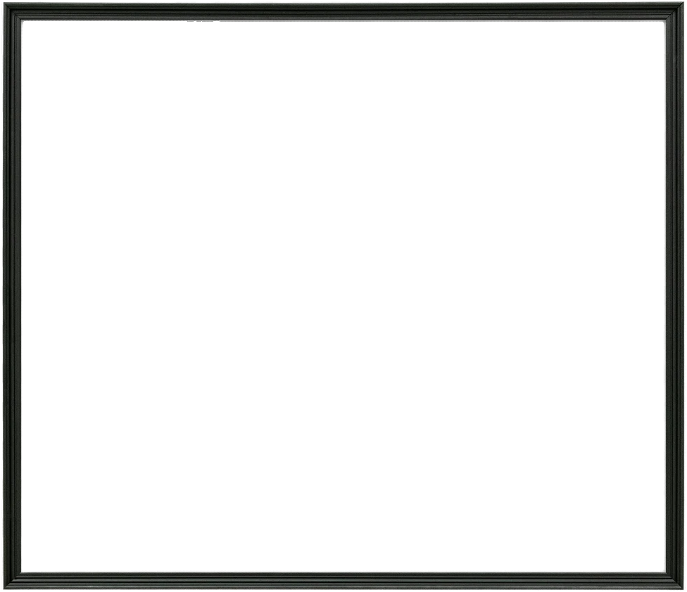 Musta kehys ympäröi täysin mustaa taustaa, jossa on heikko valaistus.
