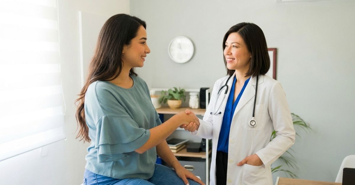 Patient considering egg freezing options during a fertility consultation