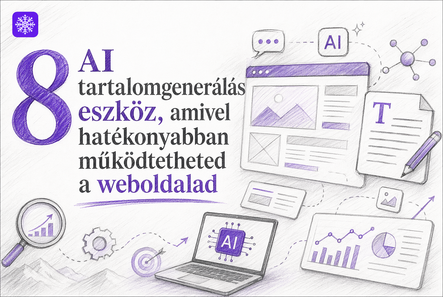 8 AI tartalomgenerálás eszköz, amivel hatékonyabban működtetheted a weboldalad