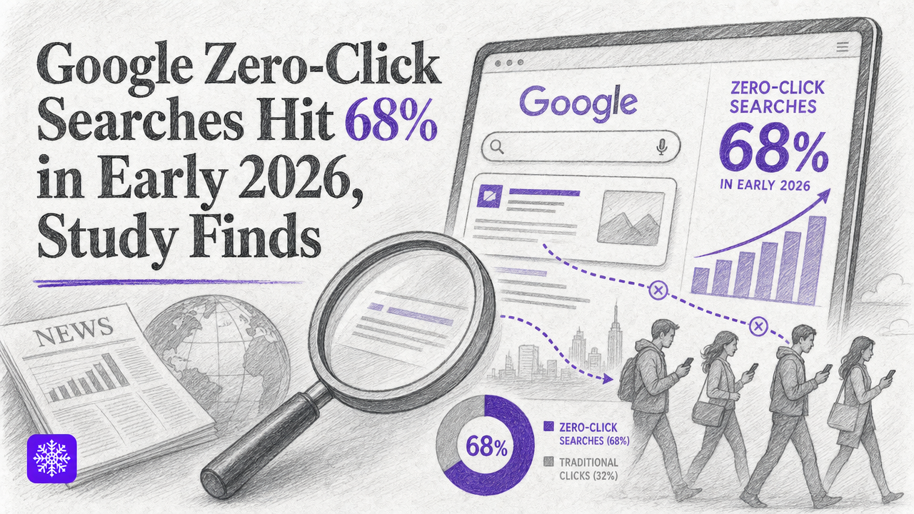 Google Zero-Click Searches Hit 68% in Early 2026, Study Finds