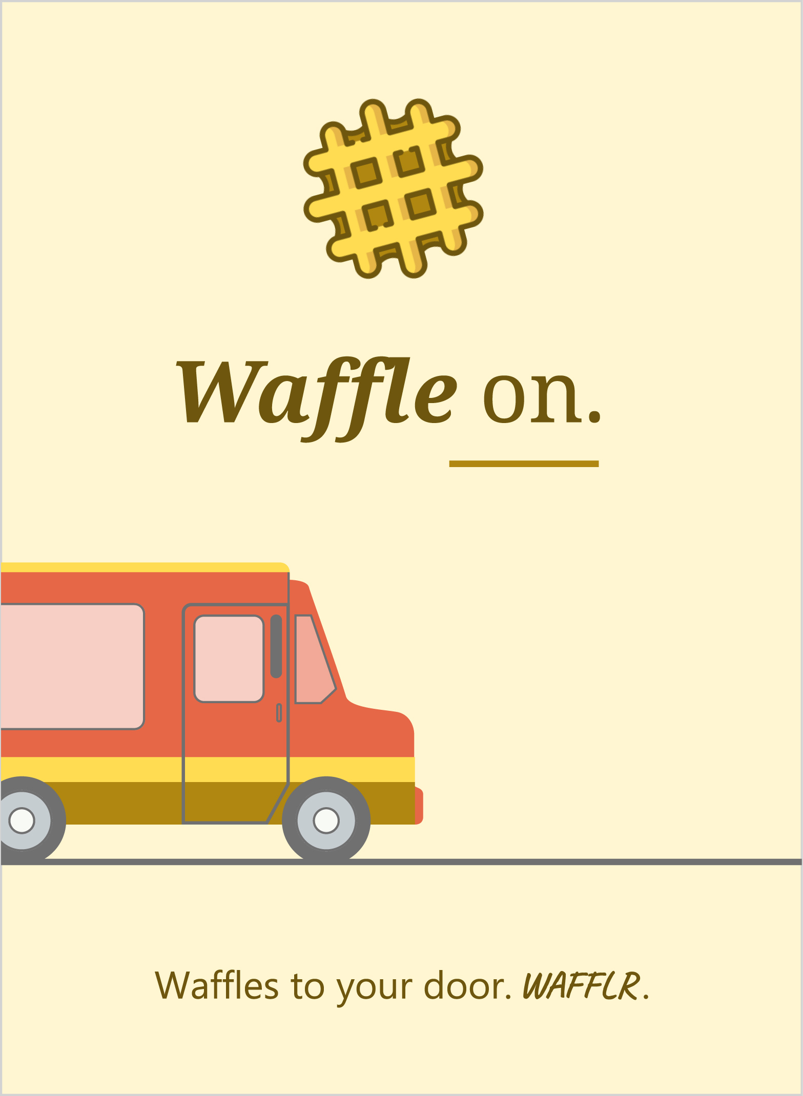 A mockup of a project