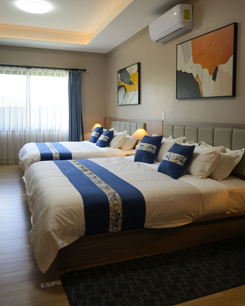 Habitación con dos camas grandes