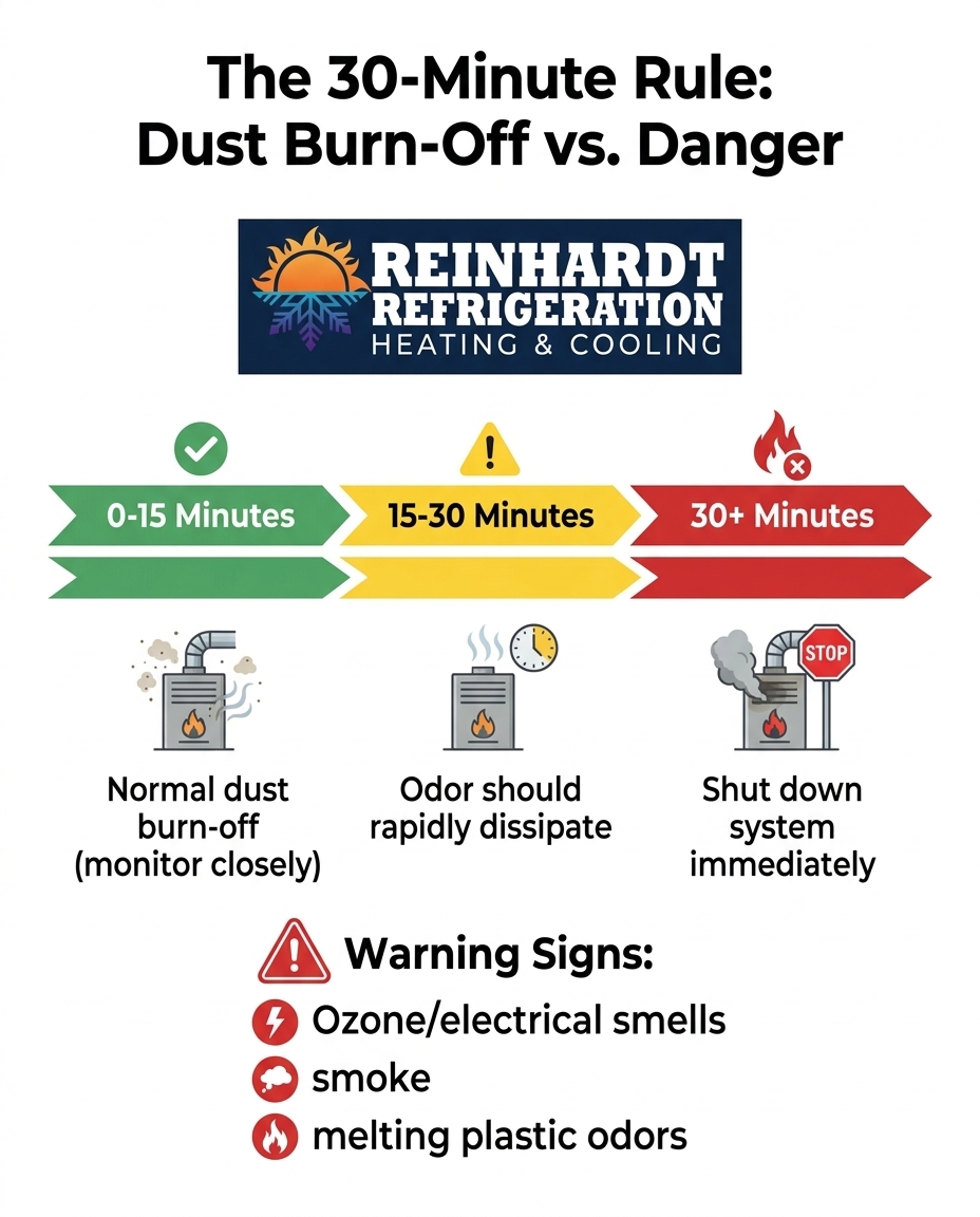 The 30-Minute Rule: Dust Burn-Off vs. Danger