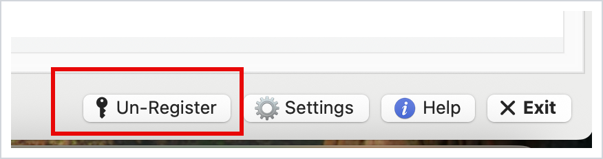 The Un-Register button in the lower-right corner of the ScanLister main screen