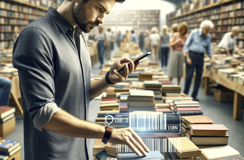 Scanning a used book's ISBN barcode to sell on Amazon