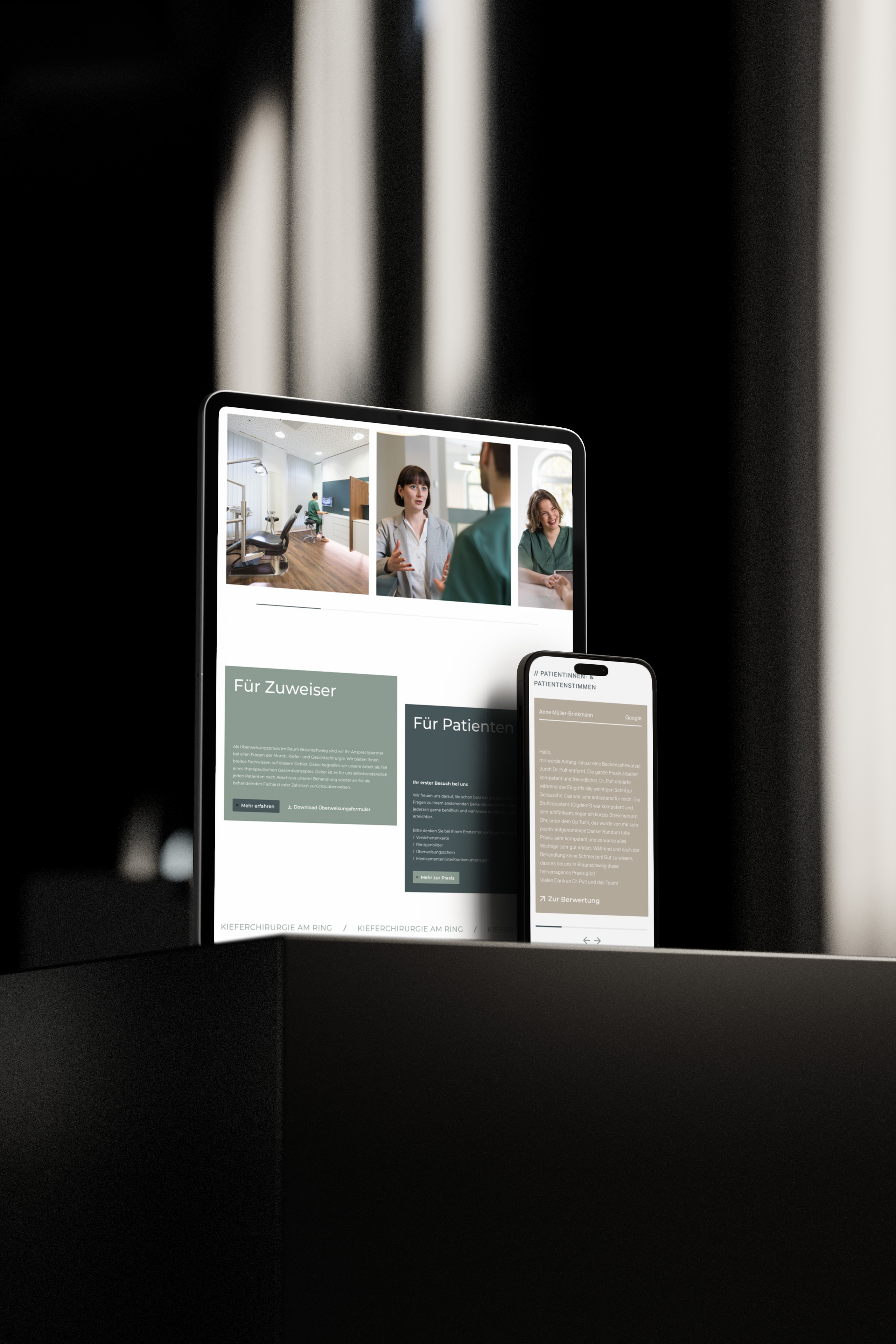 Healthcare Branding für Arztpraxen und Zahnarztpraxen – strategische Markenentwicklung, Corporate Design und digitale Markenauftritte.