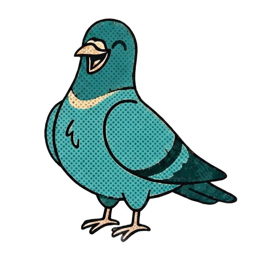 Pidgy, laughing