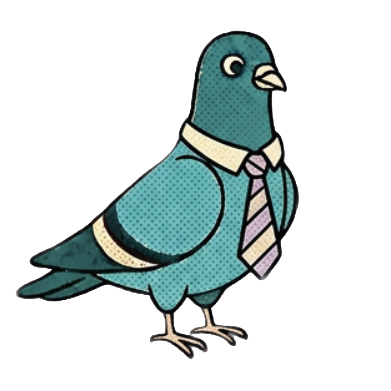 Pidgy in a shirt and tie