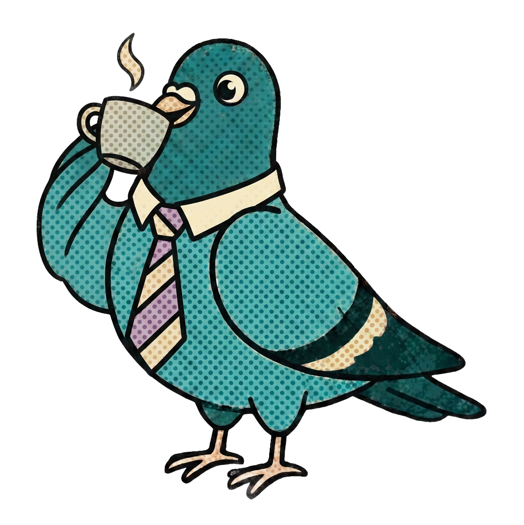 Commemorative plate of Pidgy, AI email assistant for solo consultants