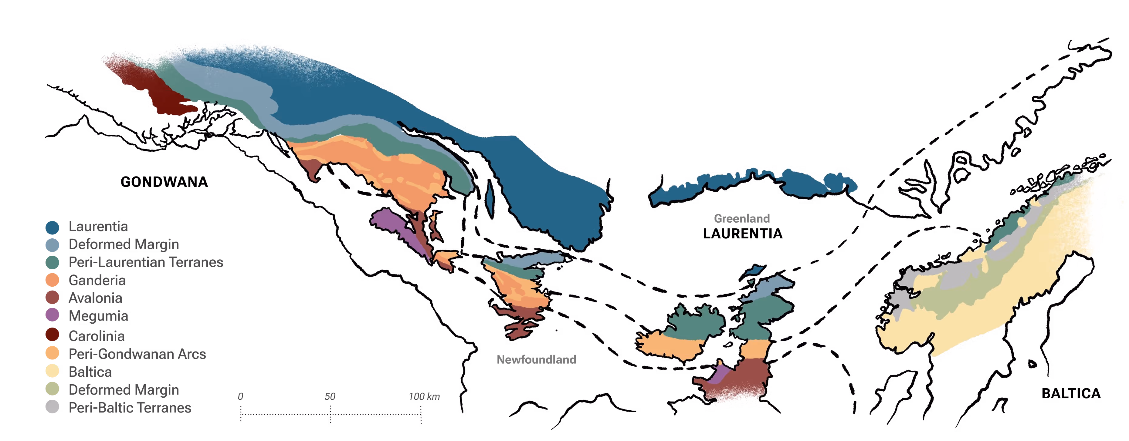 Map illustrating coastal water temperatures (°C) in Labrador and Eastern Canada, with color-coded zones from 0°C to 15°C.