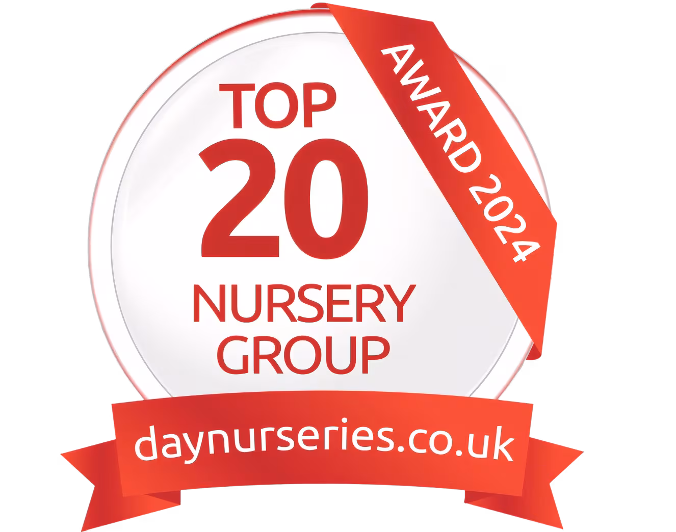 Day Nurseries Website Badge award for Top 20 Nursery Group 2024