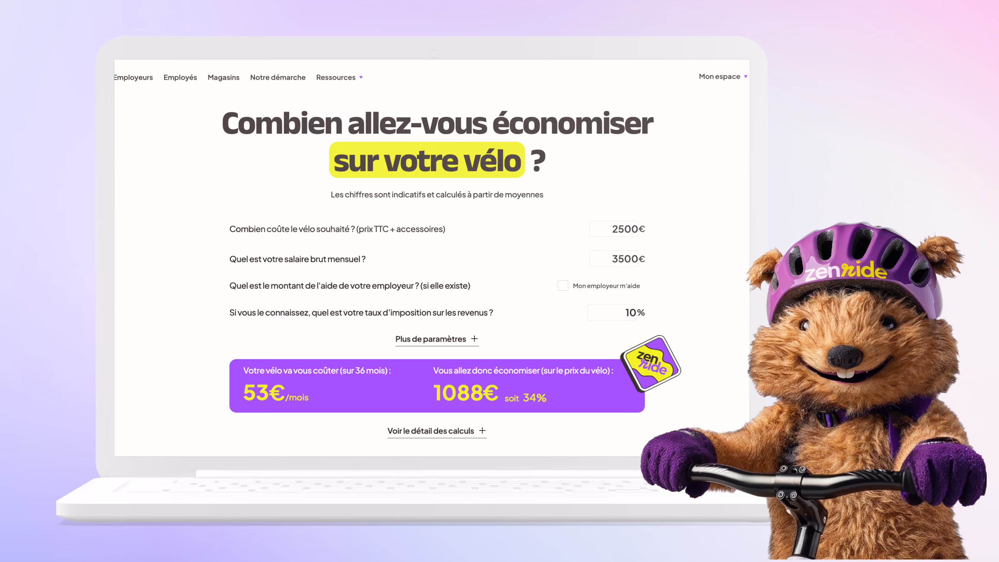 conversion salarie vélo économies