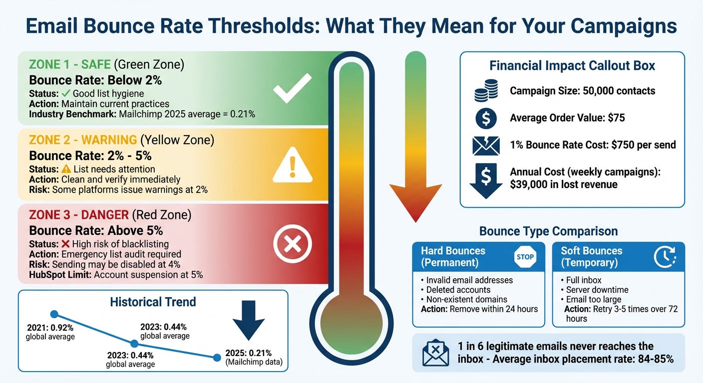 Email Bounce Rate Thresholds and Impact on Sender Reputation