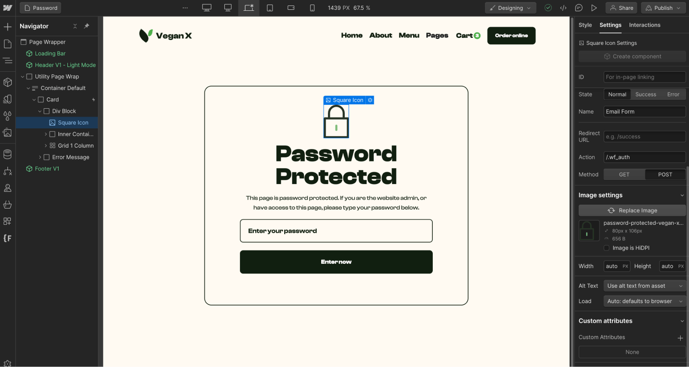 Icons And Graphics - Vegan X Webflow Template