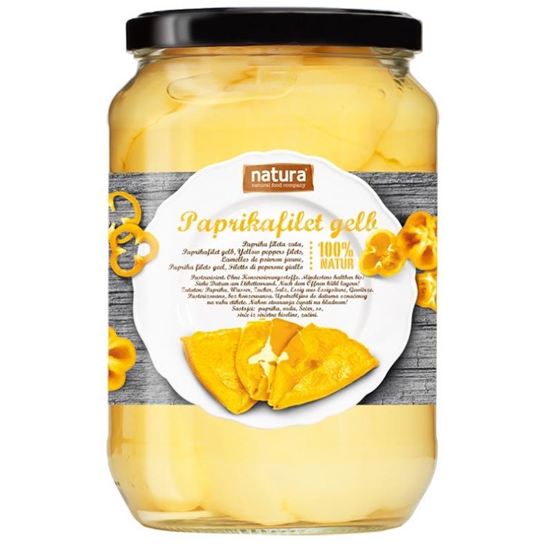 Paprika filet geel 720 ml Natura