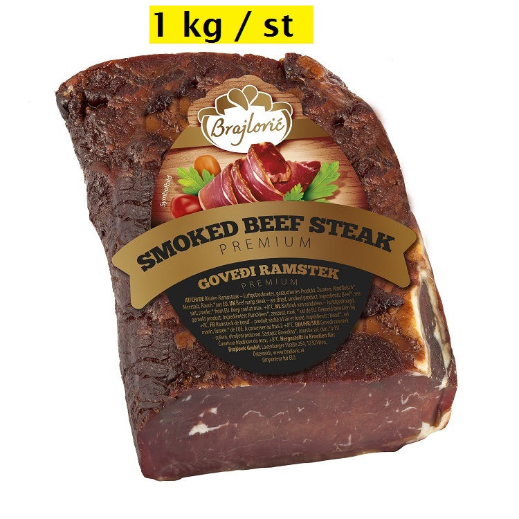 Gerookte Biefstuk 1kg /stuk  BRAJLOVIC