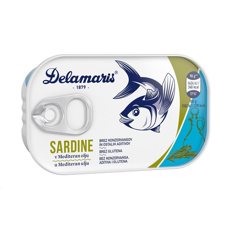 Delamaris Sardine mediteran olie 90g
