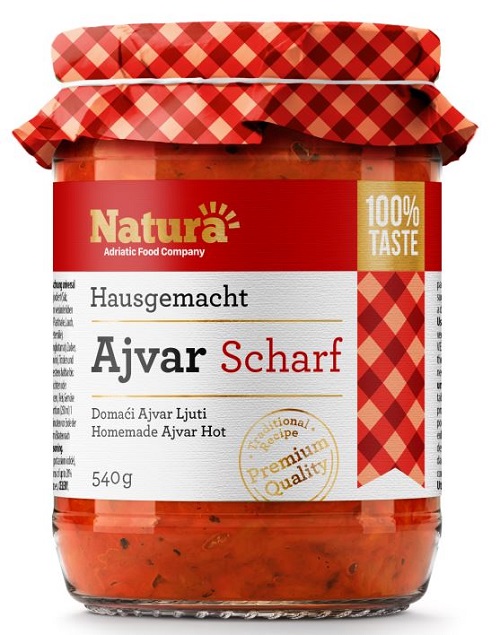 Ajvar 580 ml pittig - Natura