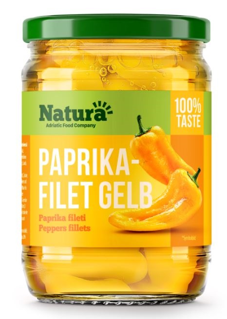 Paprika filet geel 720 ml Natura