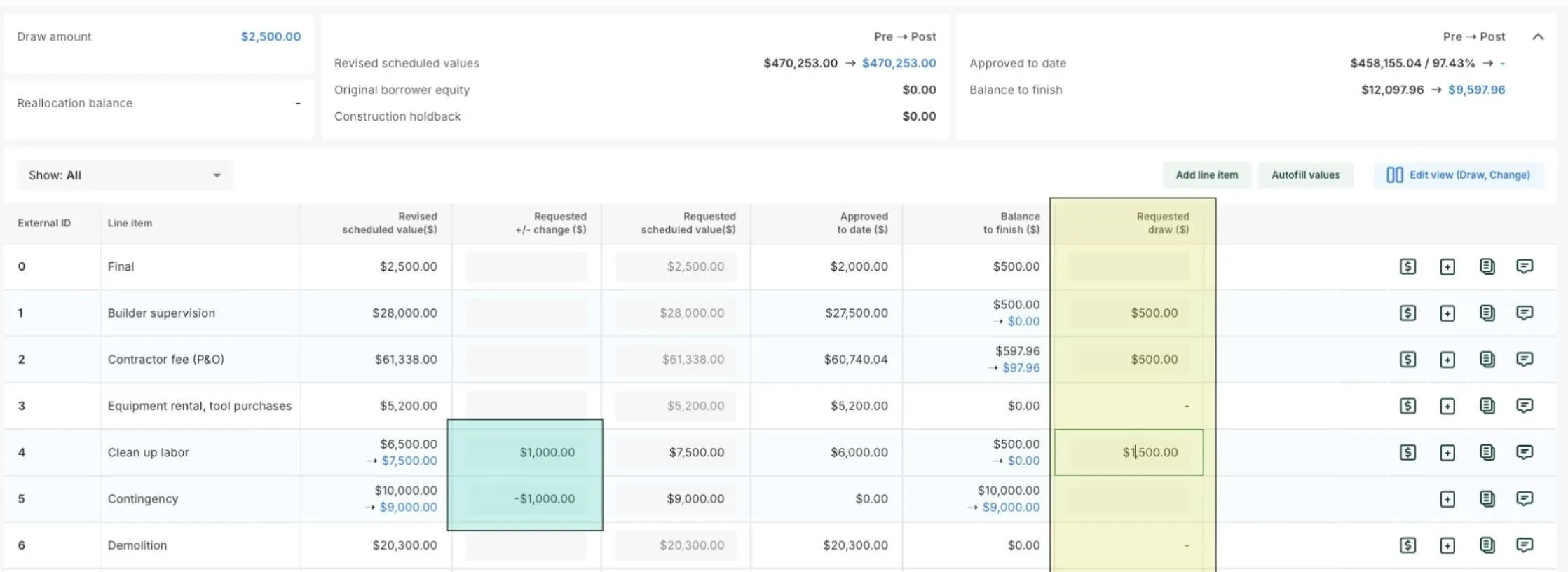 Borrower Trustpoint Draw Request SOW2