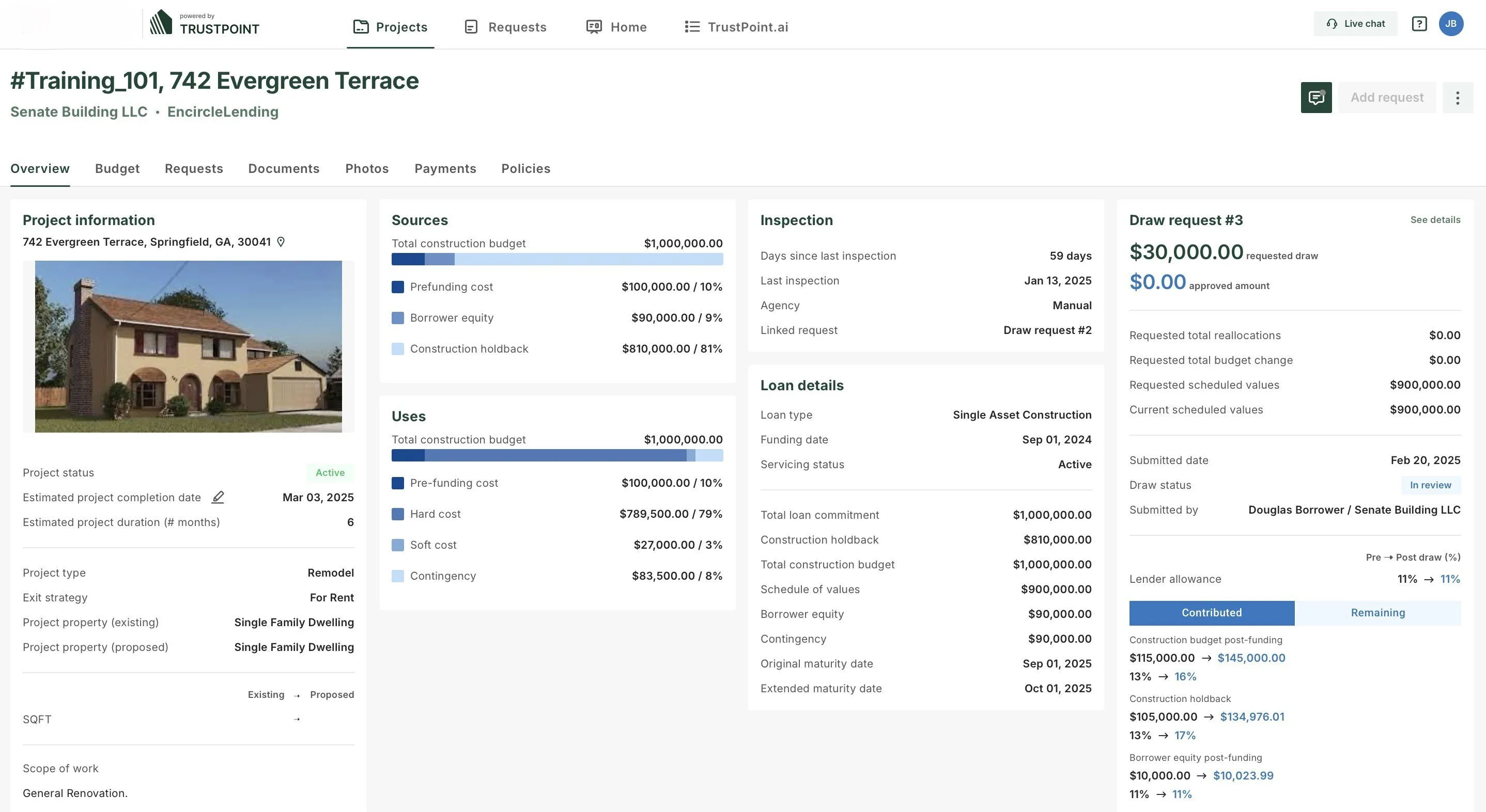 Borrower Trustpoint Project View4