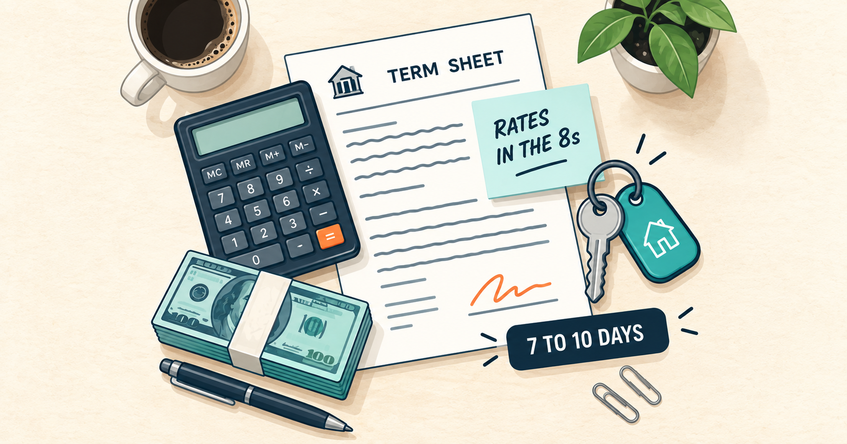 Hard Money Lender for Real Estate Investors: Rates in the 8s, 92.5% LTC, 7-Day Closings
