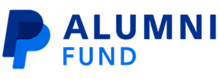 PayPal Alumni Fund logo with stylized blue PayPal P and text.