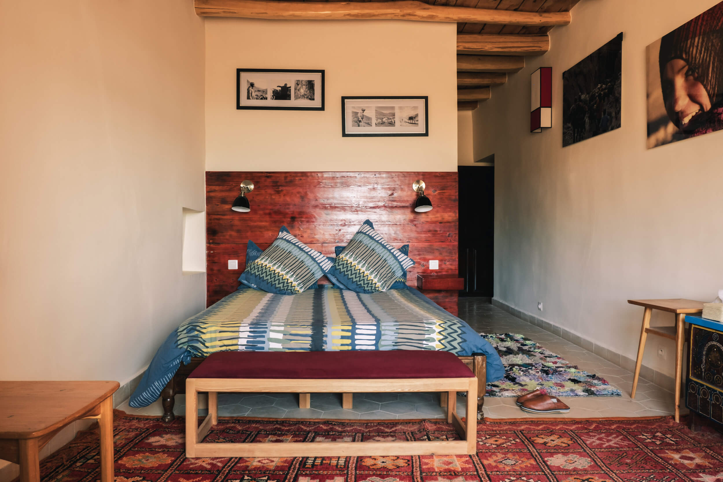 Séjour chaleureux à l'écolodge Touda, chambre supéieure dans la Vallée d'Ait Bougemez