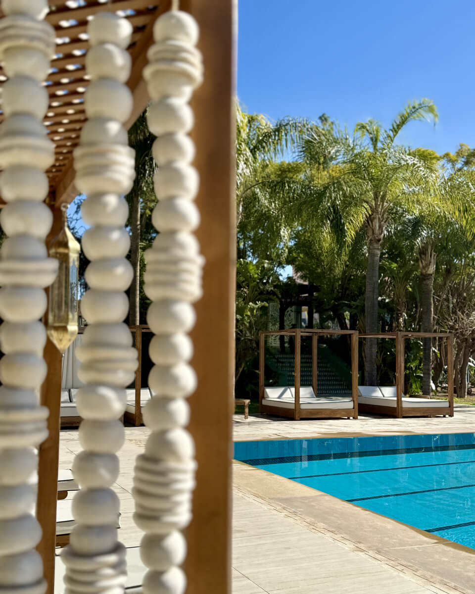 Piscine avec beds dans l'Hivernage à Marrakech