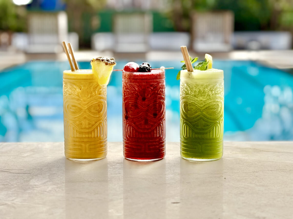 Les smoothies du bar du Petit Jardin