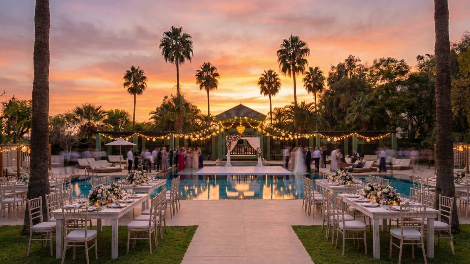 Un mariage au Jardin de l'Hivernage à Marrakech