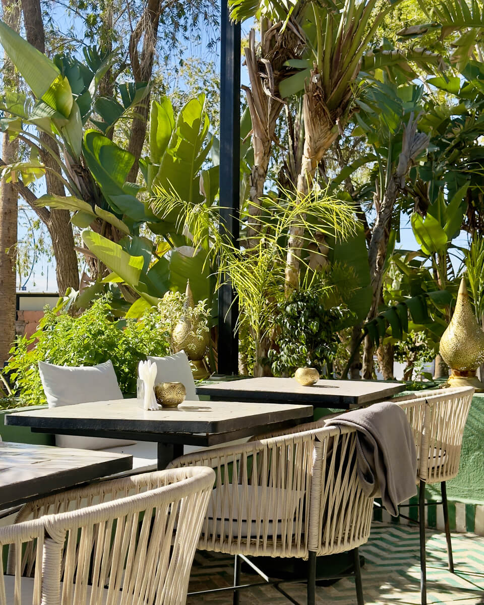 Le restaurant Le Petit Jardin du Jardin de l'Hivernage