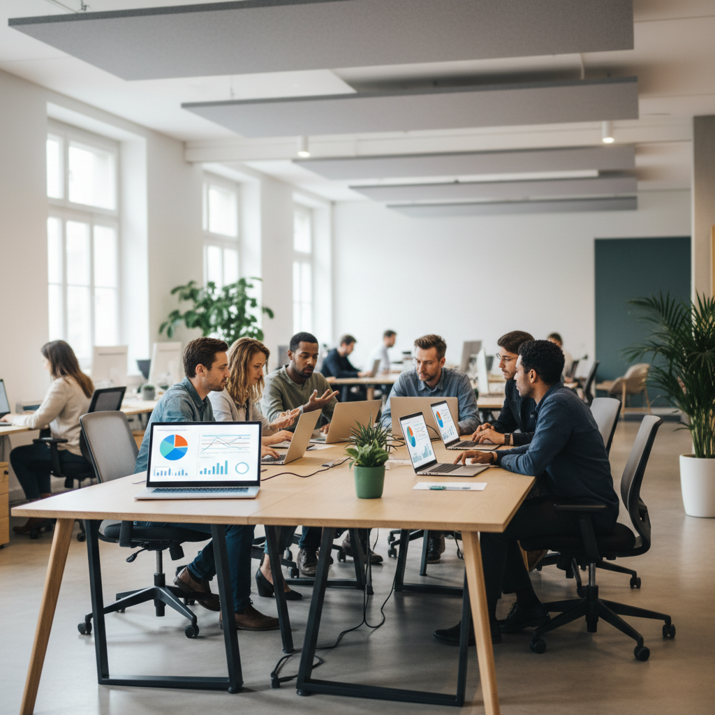 Analytics team collaborating