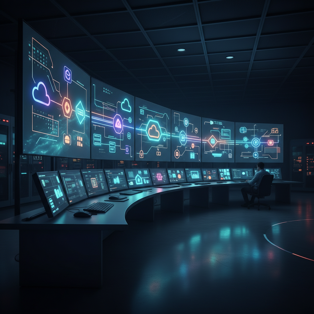 Engineer monitoring a cloud data pipeline that connects multiple platforms like Snowflake and Databricks