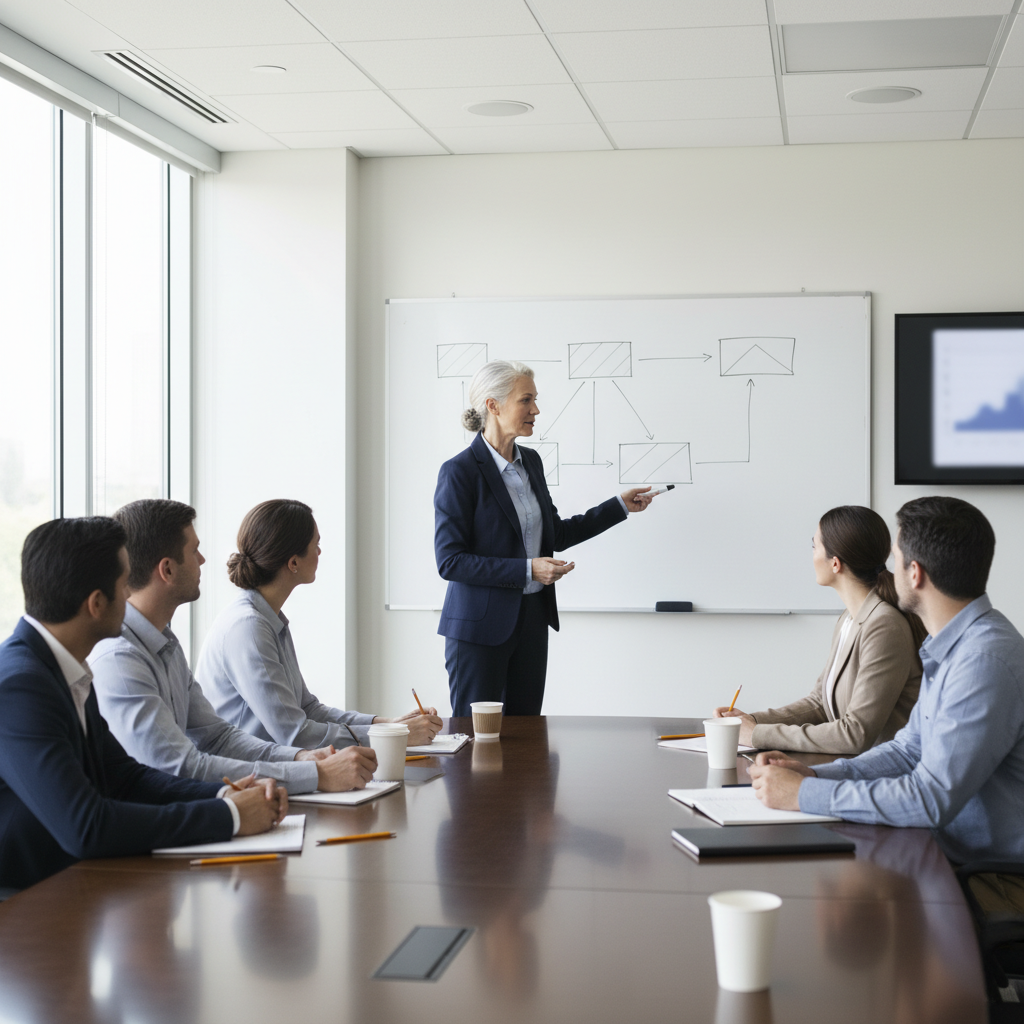 Data architect presenting a Snowflake vs Databricks decision framework to a team