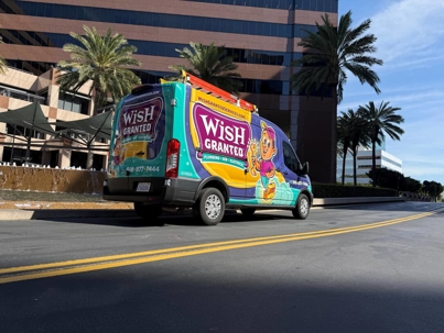 Plumber truck responding to emergency leak