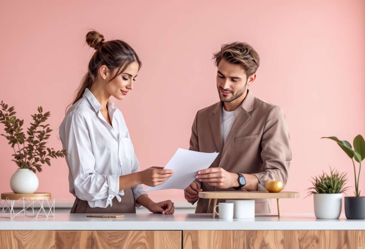 image of staff consulting a customer (for an automotive service)