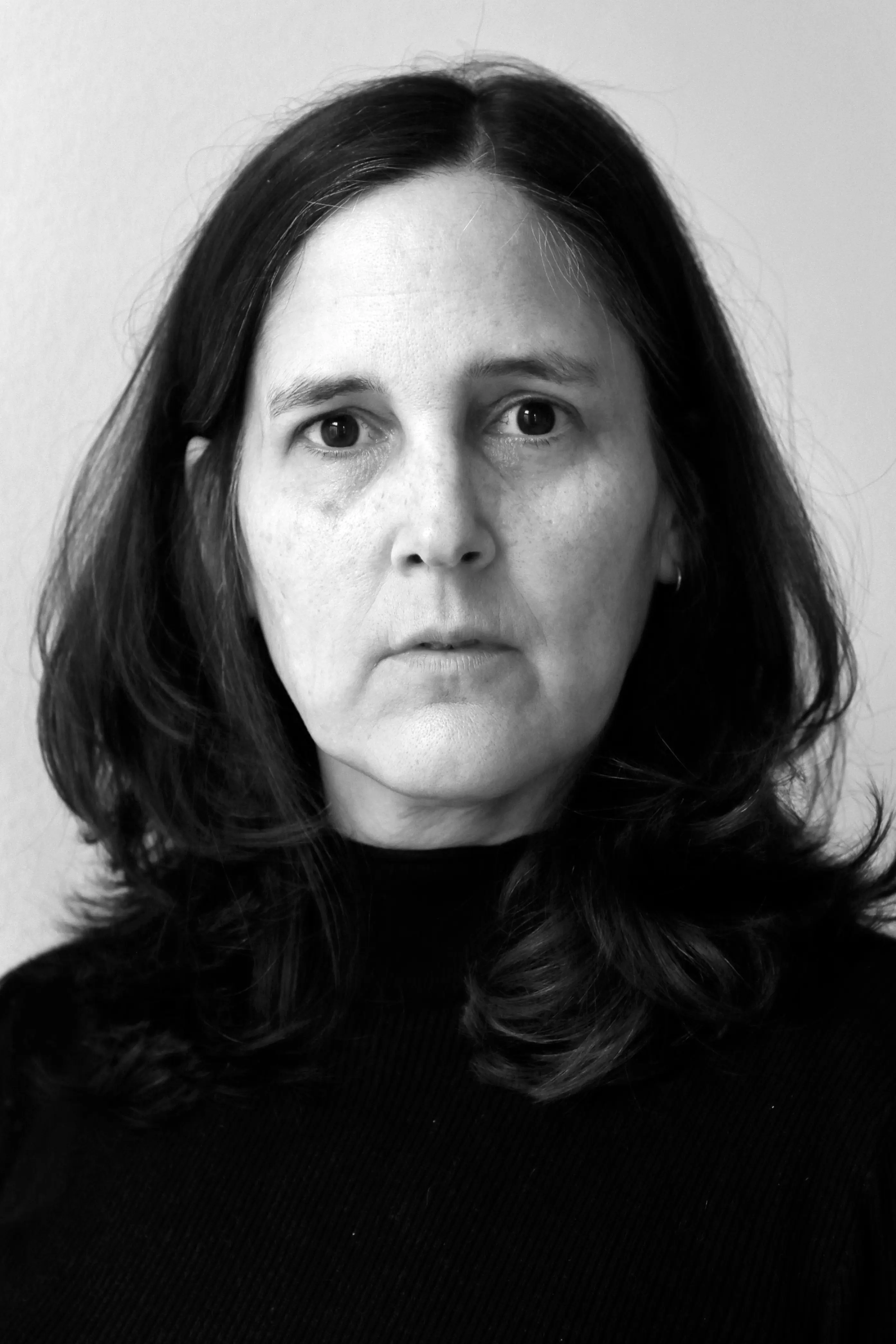 Schwarz-weiß-Porträt von Anke Stelling