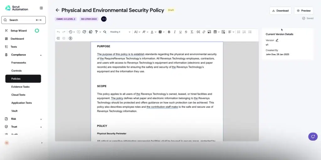 Autosave and enhanced usability in the Policy Editor