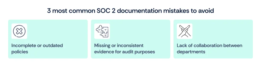 Common Mistakes to avoid in SOC 2 compliance documentation process