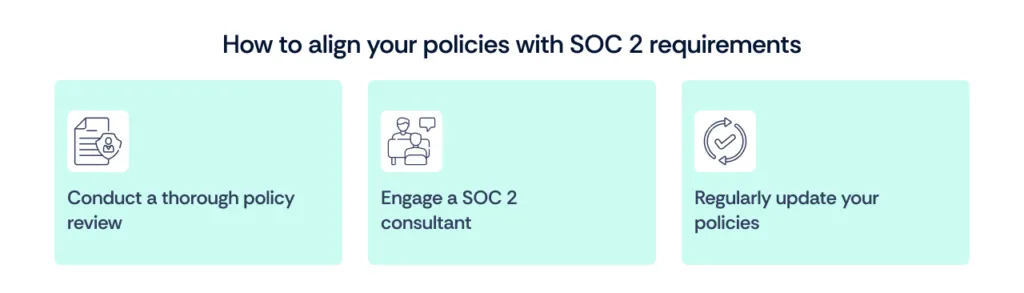 how to align policies with SOC 2 requirements 
