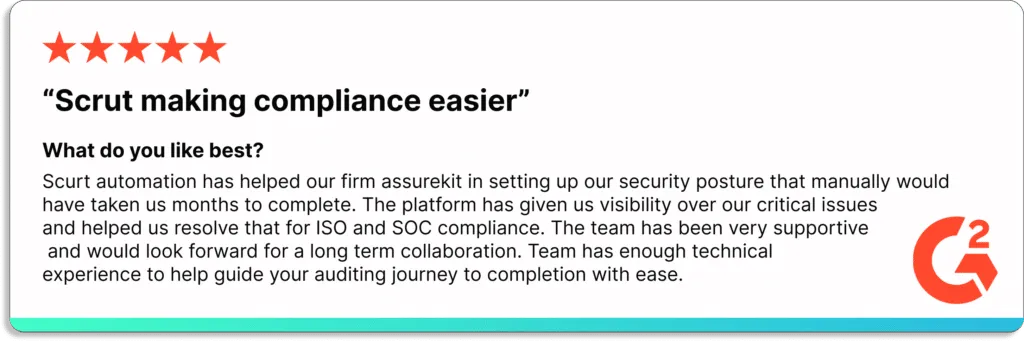 Scrut G2 review: Scrut making compliance easier