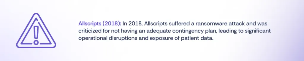 failure to develop a contingency plan