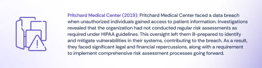 failure to conduct risk assessments