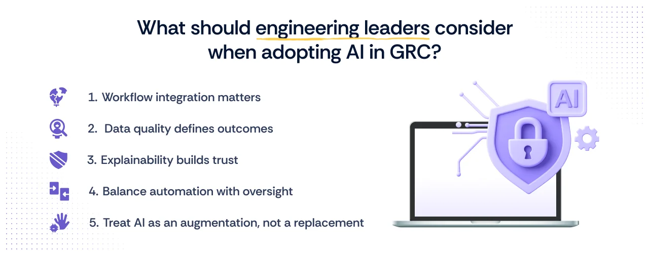 5 Things Engineering Leaders should consider when adopting AI in GRC