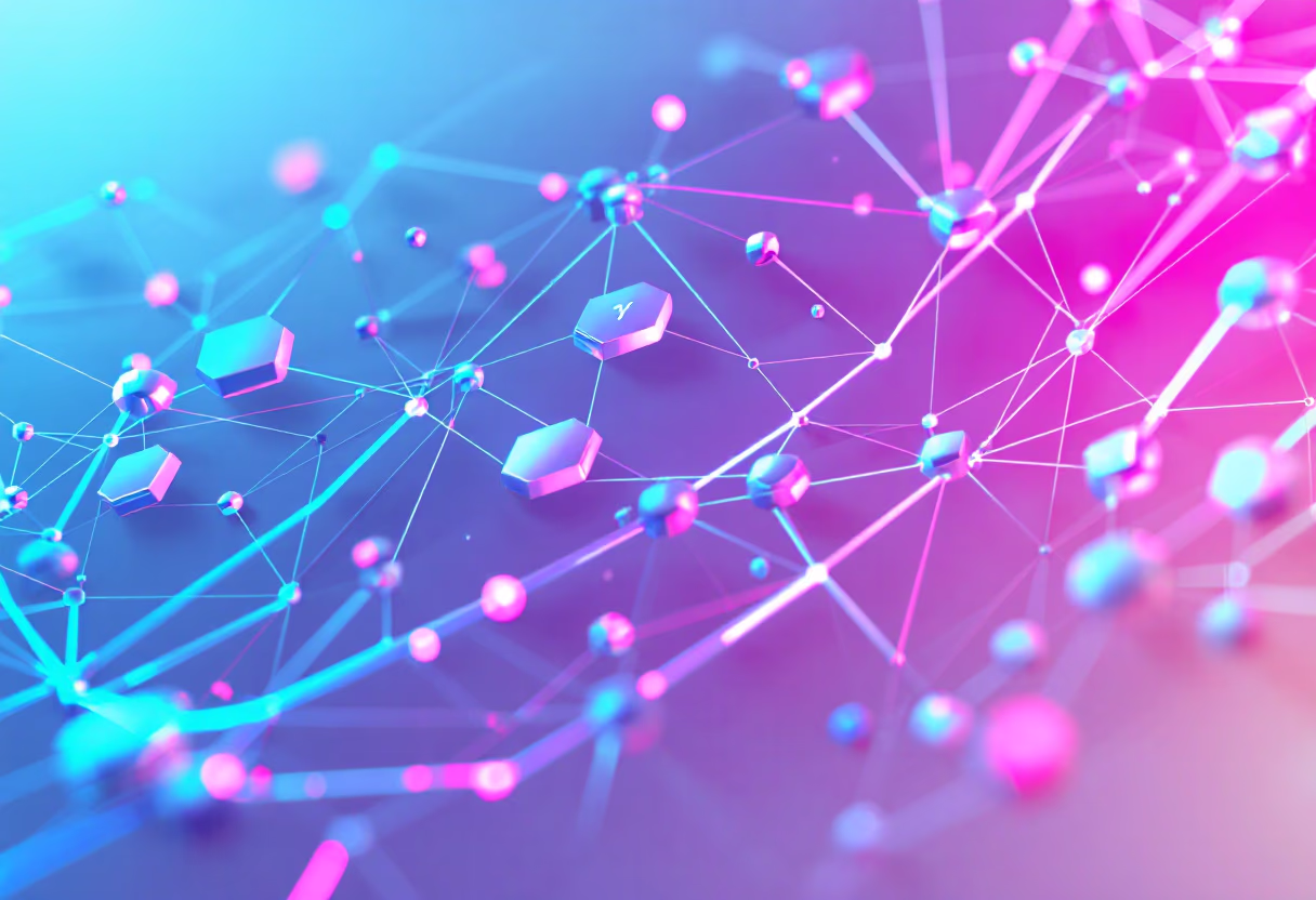 [digital project] image of blockchain network visualization filling the entire background, evenly spread from edge to edge (for a blockchain and cryptocurrency)