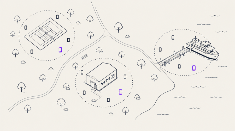 Drawing: a boundary around a place
