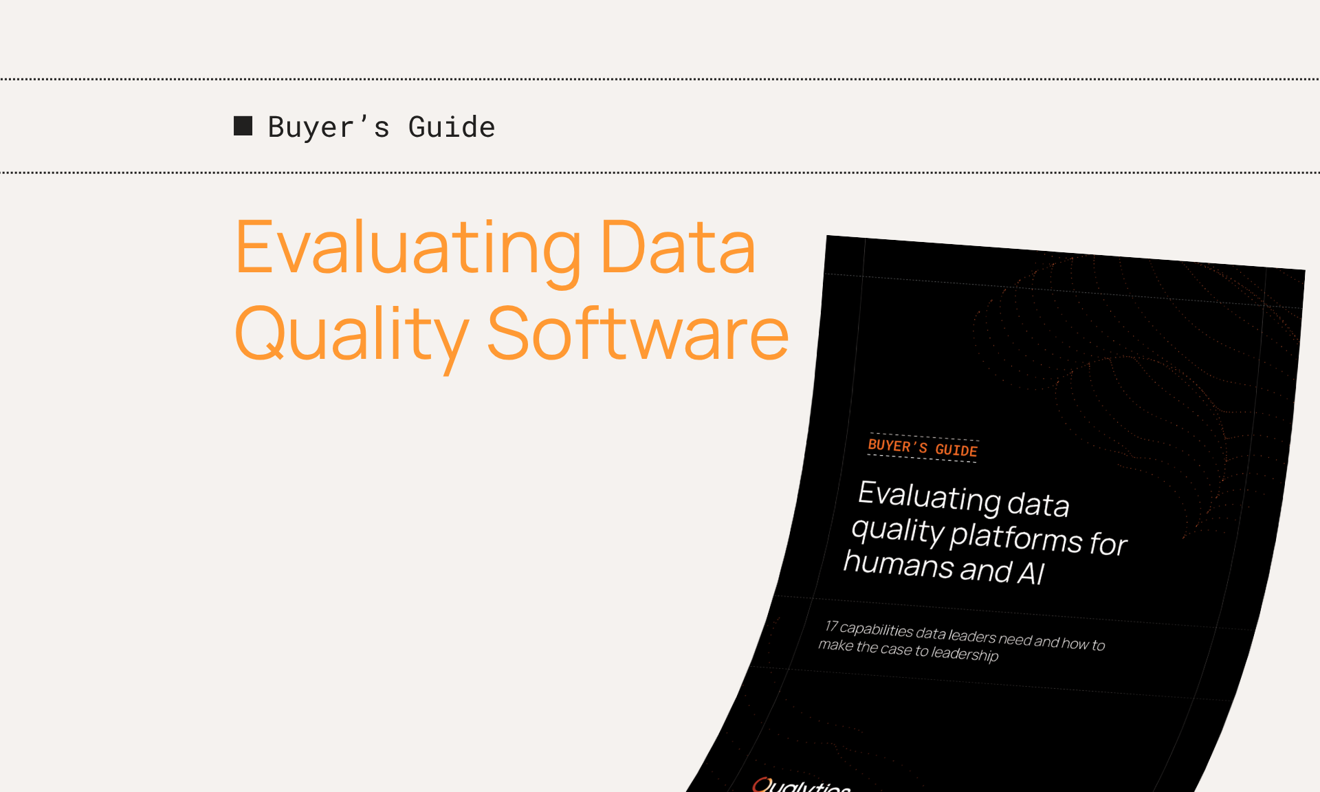 Buyer's Guide: Data Quality Software